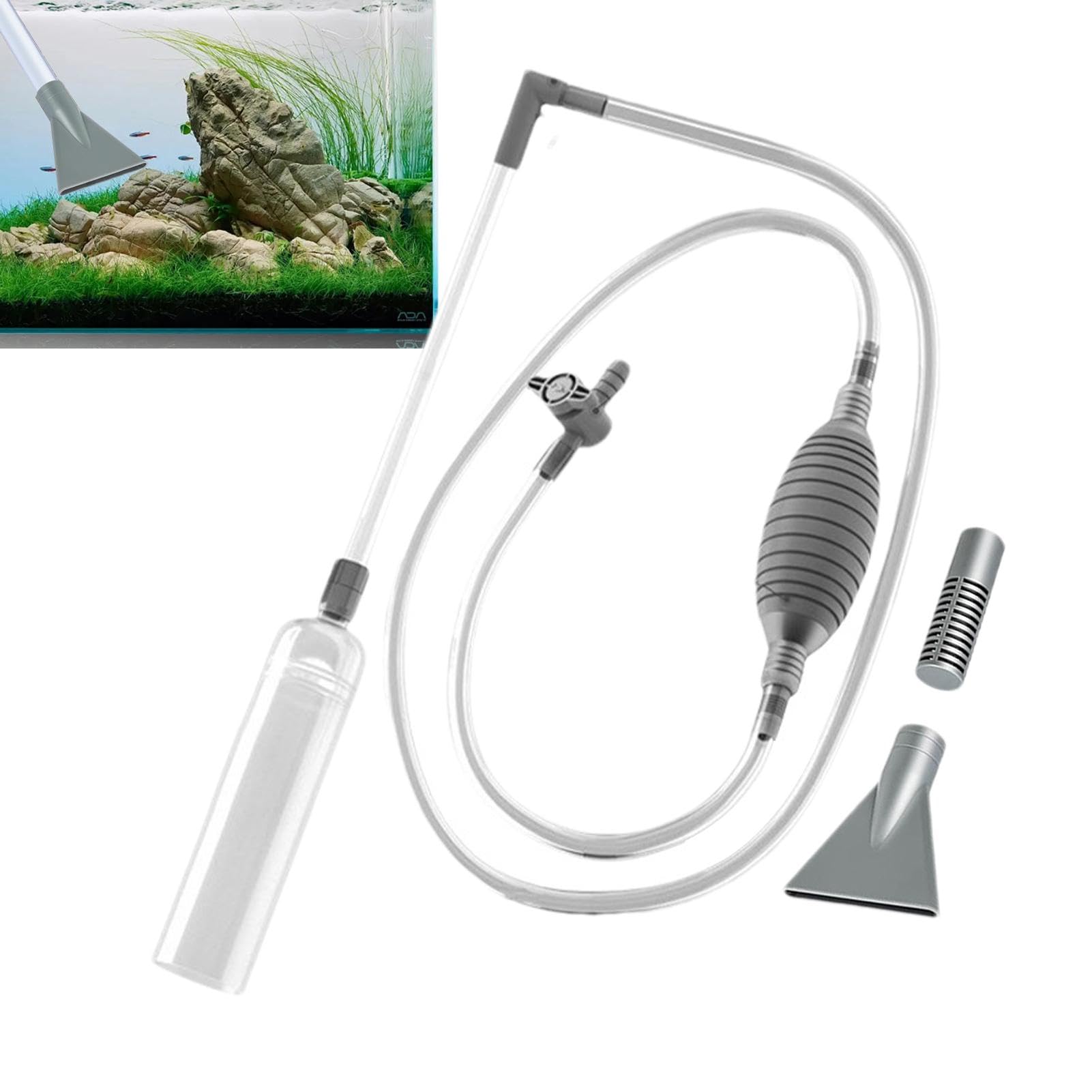 Planted Aquarium Cleaning Kit - Fish Tank Aquarium Siphon Vacuum Gravel/Sand