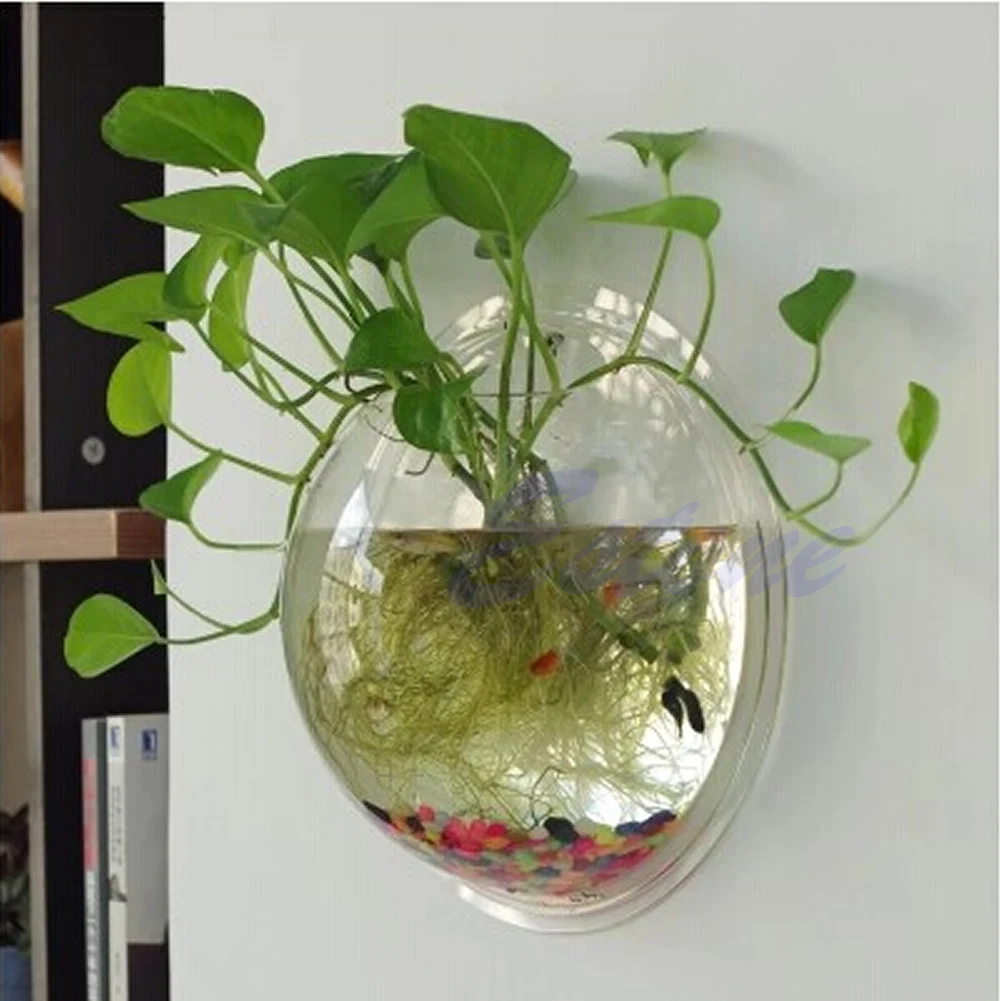 Wall Mounted Acrylic Fish Bowl – обзор и цена Aquarium Planted Wall