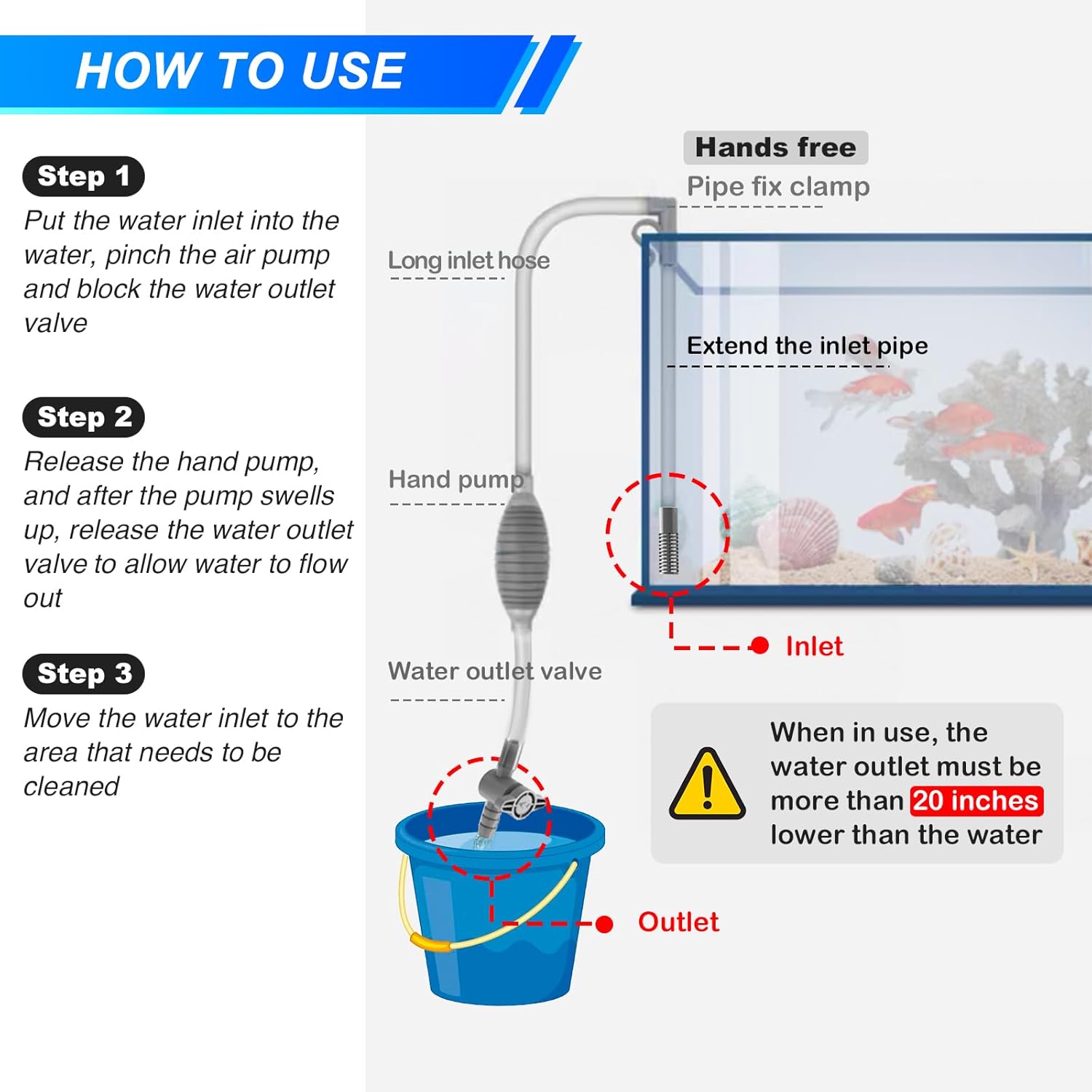 Large Fish Tank Aquarium Sipho – обзор и цена Planted Aquarium Cleaning Kit