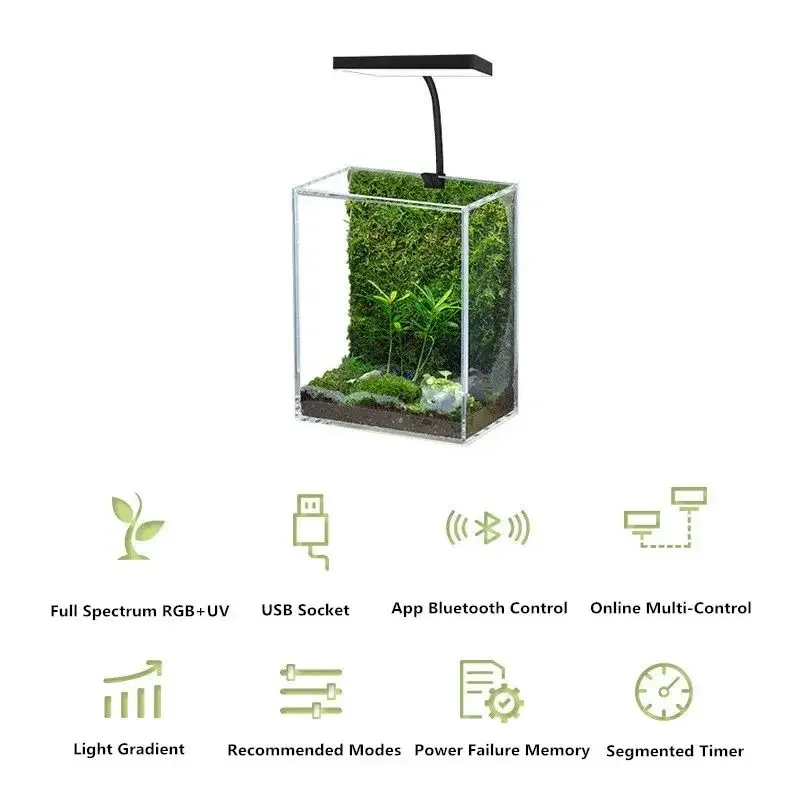 WEEK AQUA Mini 9 Pro USB Nano  – обзор и цена Planted Aquarium Mini