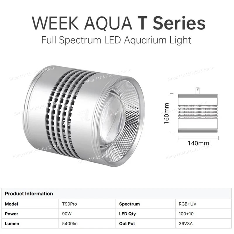 T90 PRO 90W RGB+UV LED Aquariu – обзор и цена Planted Aquarium Uv Light