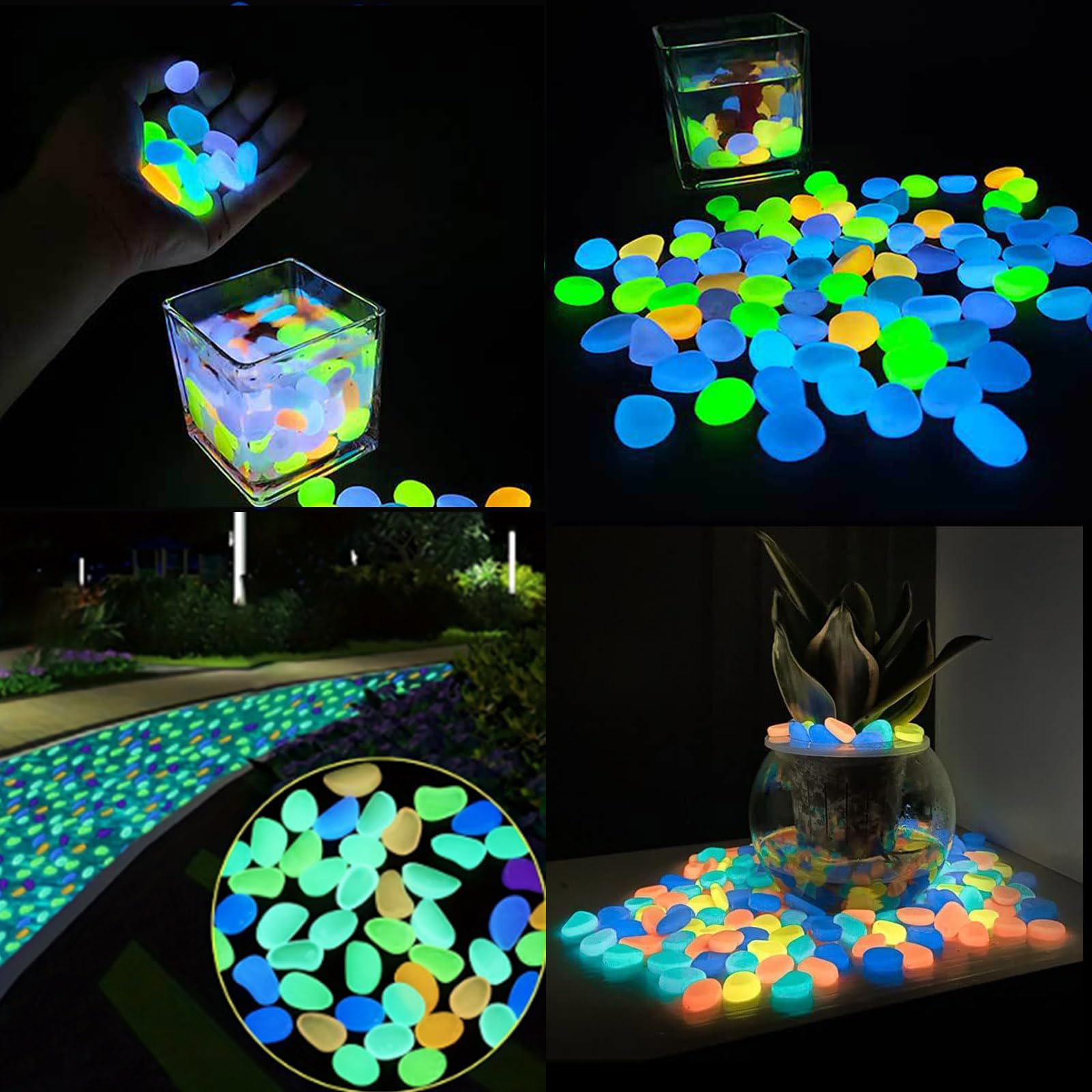 100pcs Glow In The Dark Pebble – обзор и цена Planted Aquarium Hours