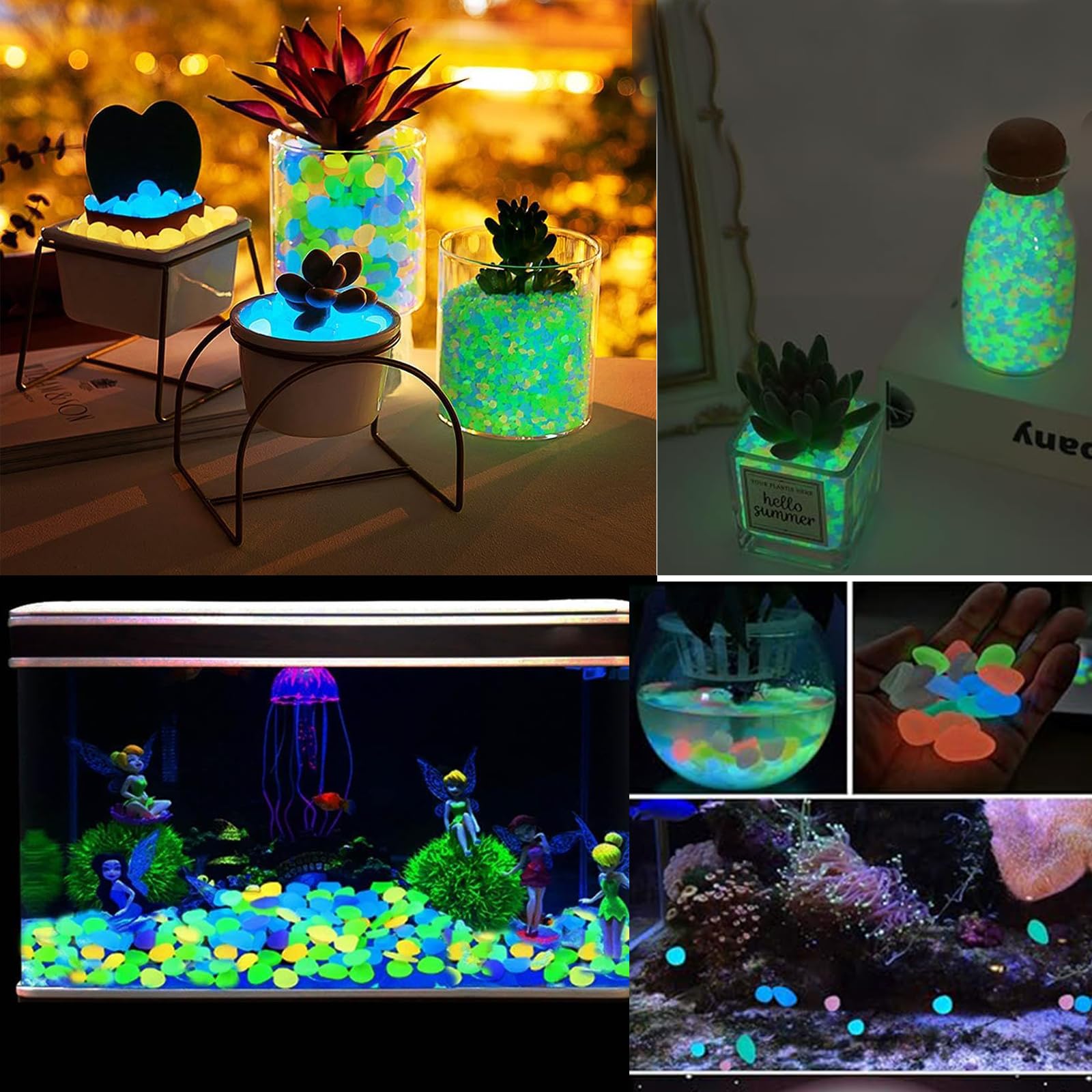 100pcs Glow In The Dark Pebble – обзор и цена Planted Aquarium Hours