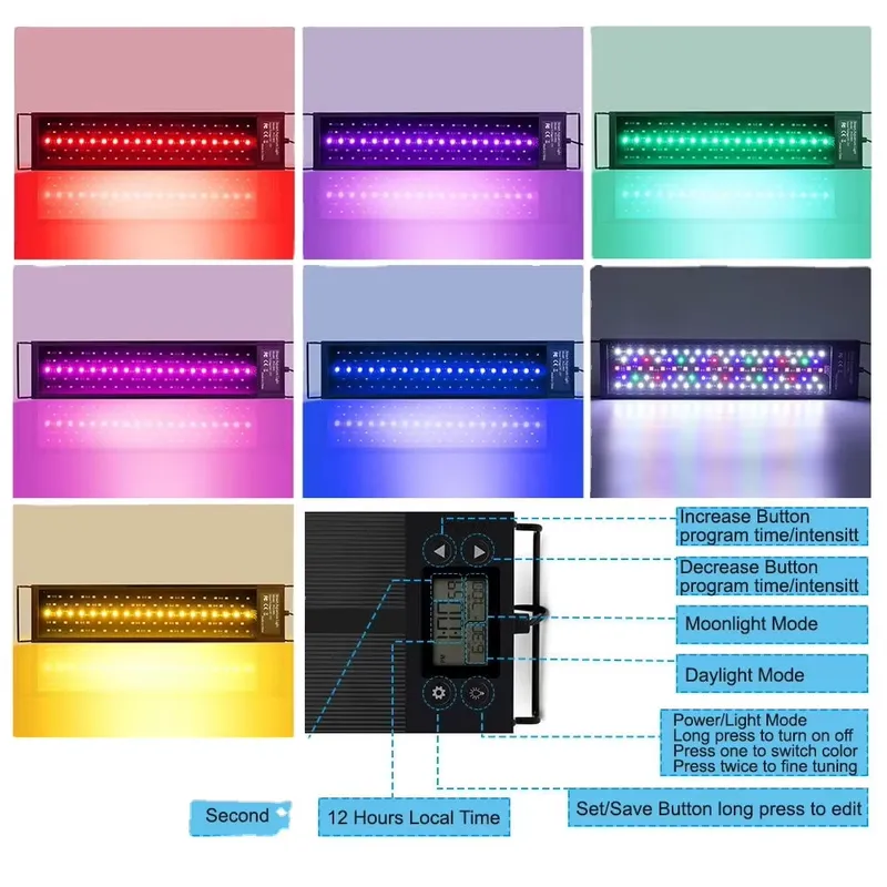 LED Aquarium Light 45cm 24W wi – обзор и цена Planted Aquarium Hours